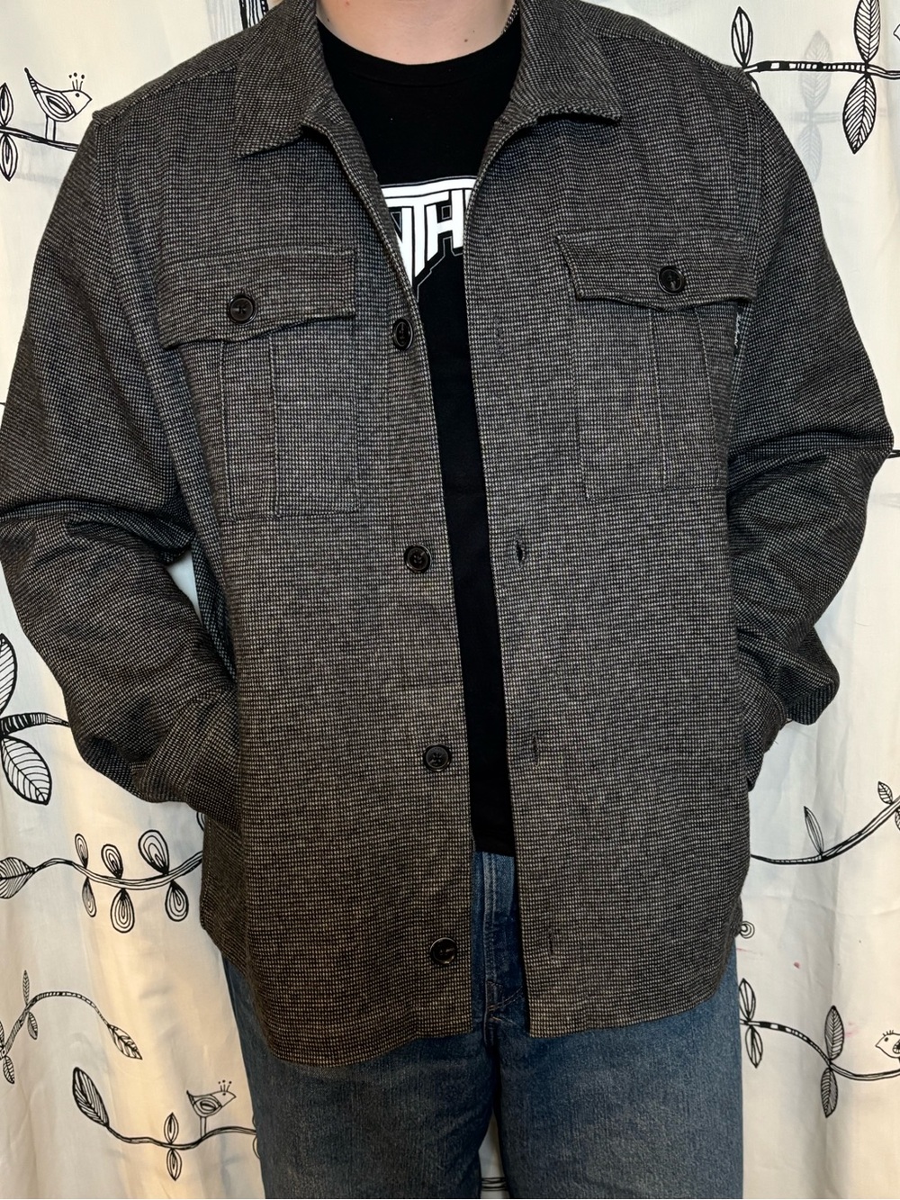 Karl Lagerfeld Paris Men's Gray Jacket men’s XL